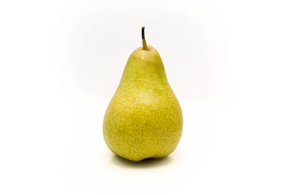 Green Ripe Pear Isolated White Background — Stock Photo, Image