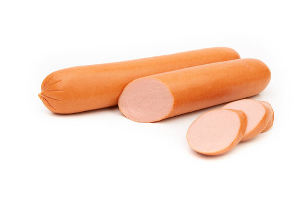 Сосиски изолированы на белом фоне