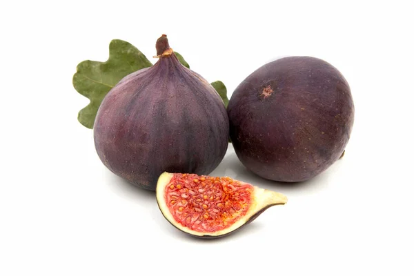 Fresh Juicy Figs White Background — Stock Photo, Image