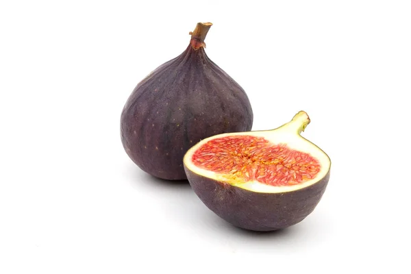 Fresh Juicy Figs White Background — Stock Photo, Image