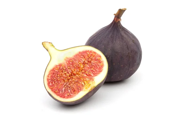 Fresh Juicy Figs White Background — Stock Photo, Image