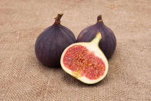 Fresh Juicy Figs White Background — Stock Photo, Image