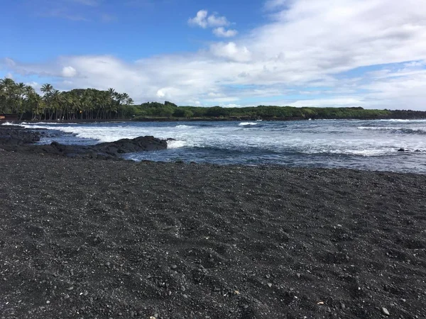 Siyah Kum Plajı Hawaii büyük ada '