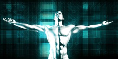 Teknoloji Kuruluşu Endüstri Konsepti ile Soyut Arkaplan