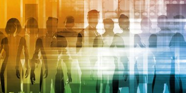 İş ağ oturum bir illüstrasyon kavramı olarak