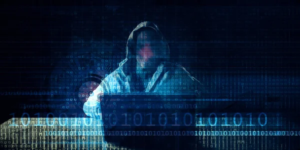 Cyber Security Exploit Con Concetto Protezione Dall Hacking — Foto Stock