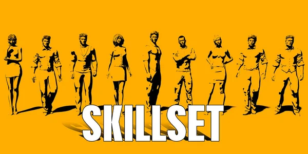 Skillset Konzept Mit Business Profis Einer Reihe Stehen — Stockfoto