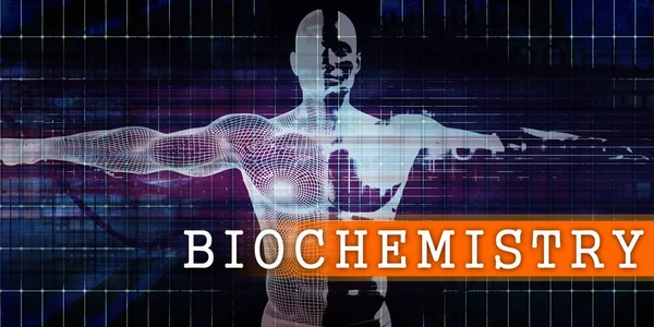 Biochemie Medizintechnik Mit Menschlichem Körperscankonzept — Stockfoto