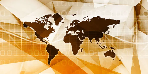Global Business Development Analytics Abstract Background Art — Stock Photo, Image