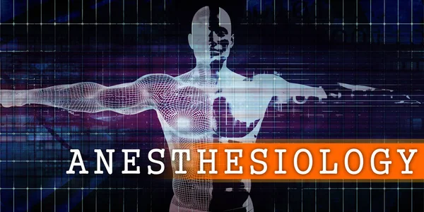 Anästhesiologie Medizintechnik Mit Human Body Scan Konzept — Stockfoto