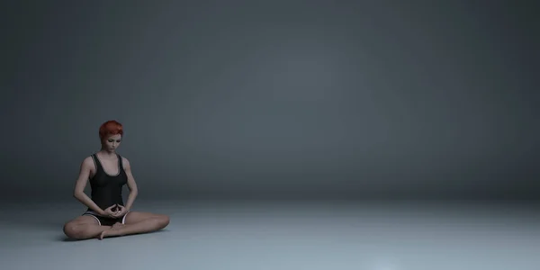 Espiritualidade Yoga Como Uma Arte Conceito Meditação — Fotografia de Stock