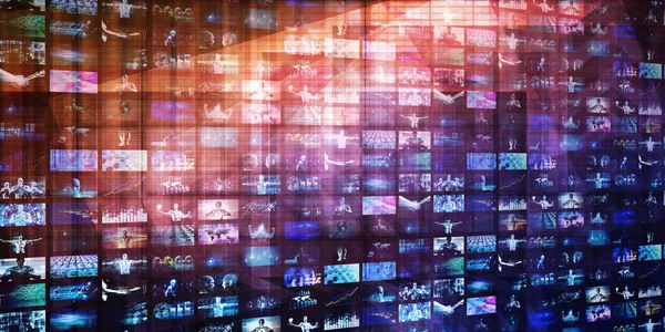 Multimedia Background Digital Network Internet — Stock Photo, Image