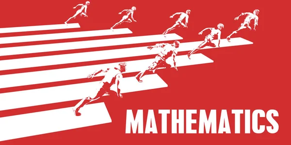 Matematika Dengan Orang Bisnis Berjalan Tapak — Stok Foto