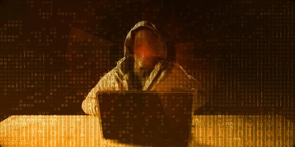 Digitale Criminaliteit Met Hacker Syndicaat Illegale Toegang Tot Gegevens — Stockfoto