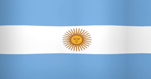 Flagge Argentiniens im Looping-Hintergrund schwenken — Stockvideo