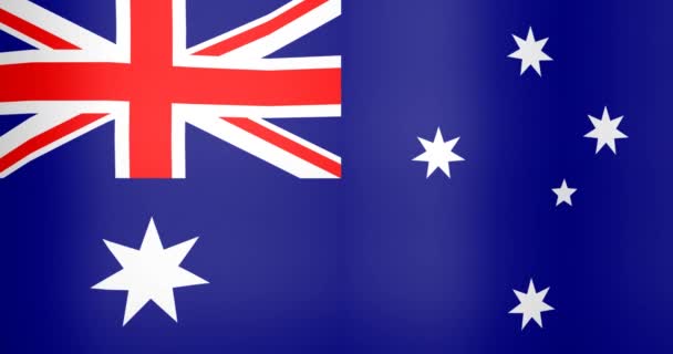 Drapeau ondulé de l'Australie Fond de boucle — Video