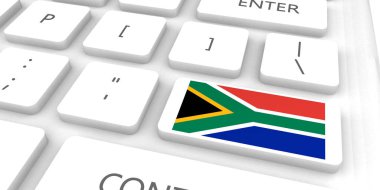 Güney Afrika gelecek adam elinde bayrak ile yarış