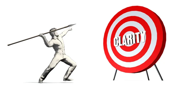 Viser Clarté Avec Bullseye Cible Sur Blanc — Photo