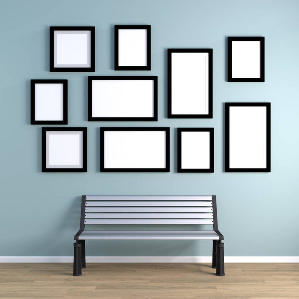 Set of Picture Frames with Blank Content