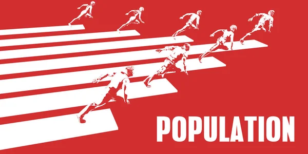 Population Business People Running Path — Stock Photo, Image