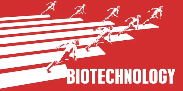 Bioteknik Med Affärsmän Som Körs Sökväg — Stockfoto