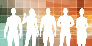 Bir Kavram İllüstrasyonu olarak İş Takımı Grubu