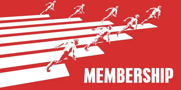 Membership Business People Running Path — Stock fotografie