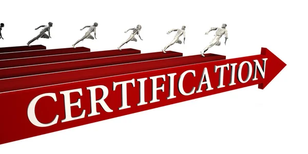 Certification Solutions Business People Running Success — Stock Photo, Image