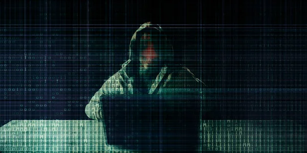 Hacker Hacken Binaire Digitale Achtergrond Concept — Stockfoto