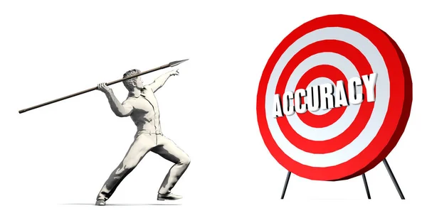 Bertujuan Untuk Akurasi Dengan Bullseye Target Putih — Stok Foto