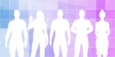 Bir Kavram İllüstrasyonu olarak İş Takımı Grubu