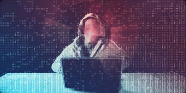 Dijital suç Hacker sendika yasadışı erişim için veri ile