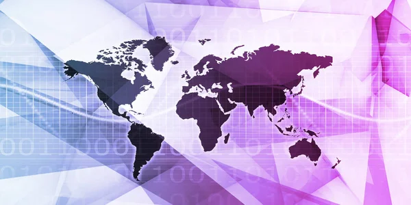 Global Plattform Och Internationellt Koncept För Mobilitet — Stockfoto