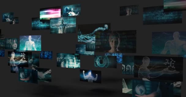 Media Technologieën Concept Als Een Video Muur Achtergrond — Stockvideo