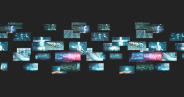 Internet arka plan fütüristik teknoloji kavramı ile