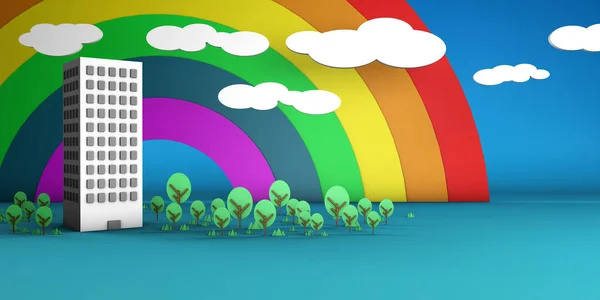 Floresta do arco-íris — Fotografia de Stock