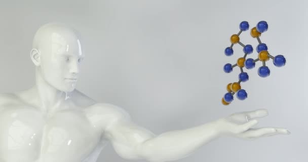 Estructura molecular en 3D como fondo de presentación — Vídeos de Stock