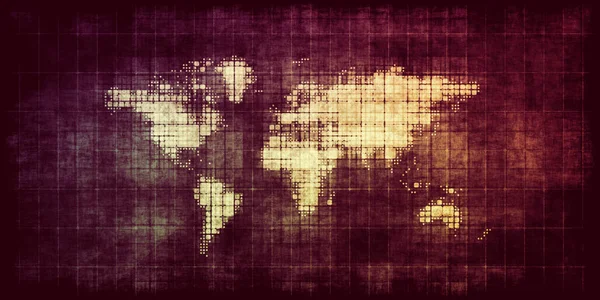 暗いグランジ世界地図 — ストック写真
