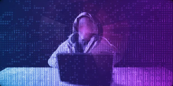 Cyber aanval concept — Stockfoto