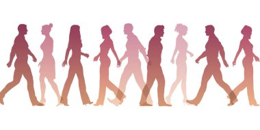 Meşgul Kişilerin Yan Görünümü