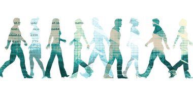 Çalışan İş Adamlarının Silüeti