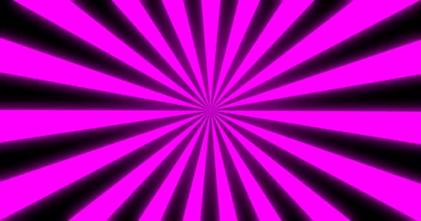 Sonnenstrahlen Hintergrund in lila und schwarzen Strahlen Schleife — Stockvideo