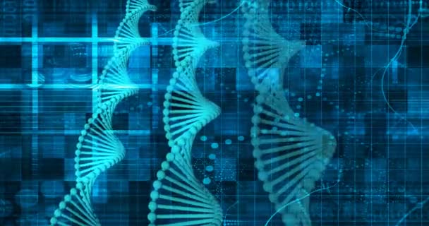 Science Technology Medical Abstract Hintergrund mit DNA — Stockvideo