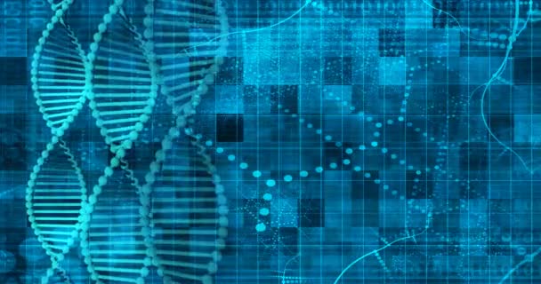 Estructura molecular en 3D como fondo de presentación — Vídeos de Stock