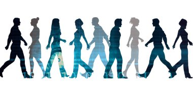 Çalışan İş Adamlarının Silüeti