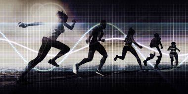 Spor koşu konsepti