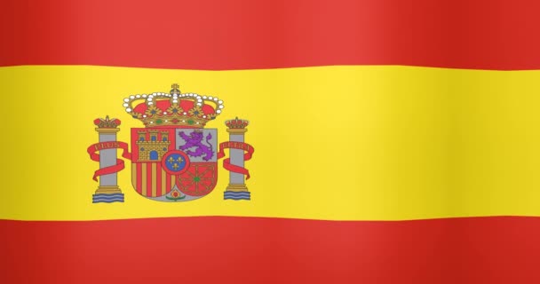 Bandera ondeante de España Fondo de bucle — Vídeos de Stock