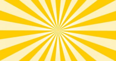 Sarı ve Beyaz Işınlar Döngü Sunray Arka Plan