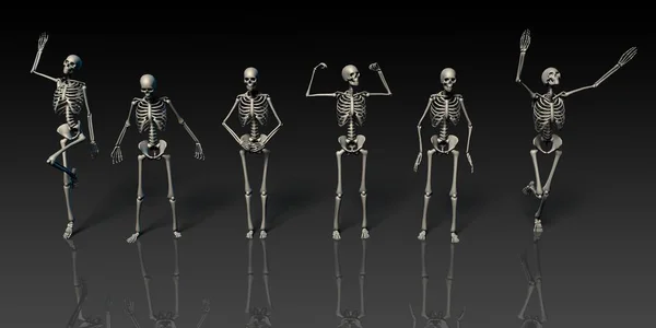 Skeletons Dancing — Stock Photo, Image