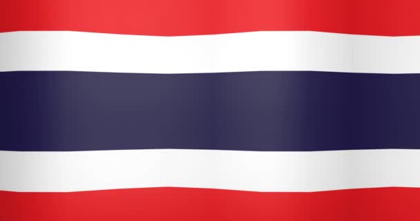 Integetett zászlaja Thaiföld Looping háttér — Stock videók